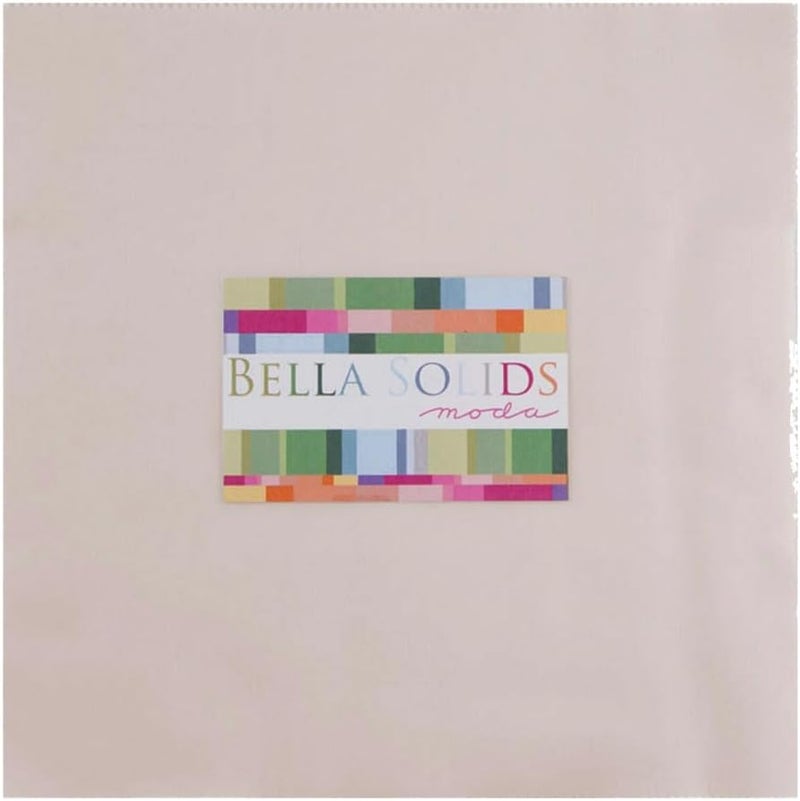 Moda Fabrics Bella Solids Natural Layer Cake - 42 Pre-Cut 10-Inch Cotton Fabric Squares - Image 1